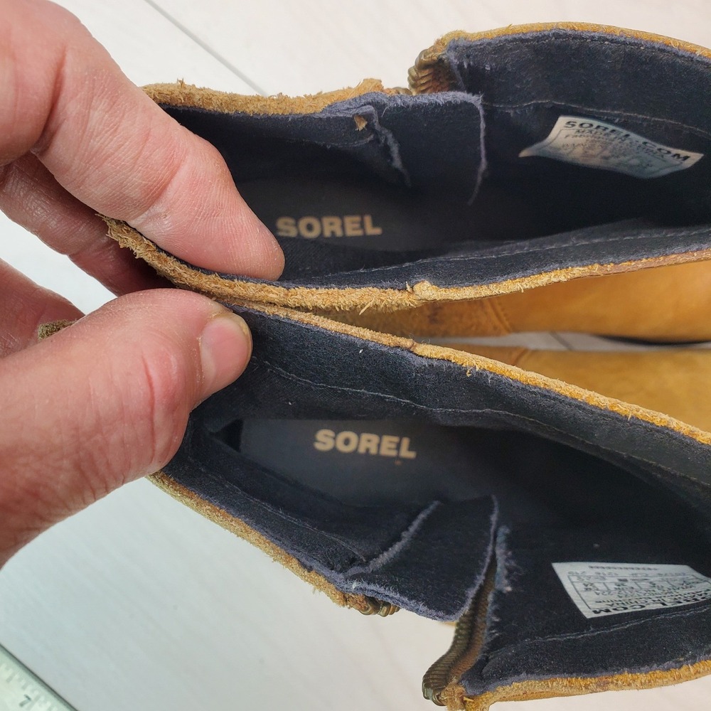 Sorel Phoenix Zip Waterproof Leather Suede Ankle Boots Wmn 7 City-Ready Gorpcore - Picture 9 of 11